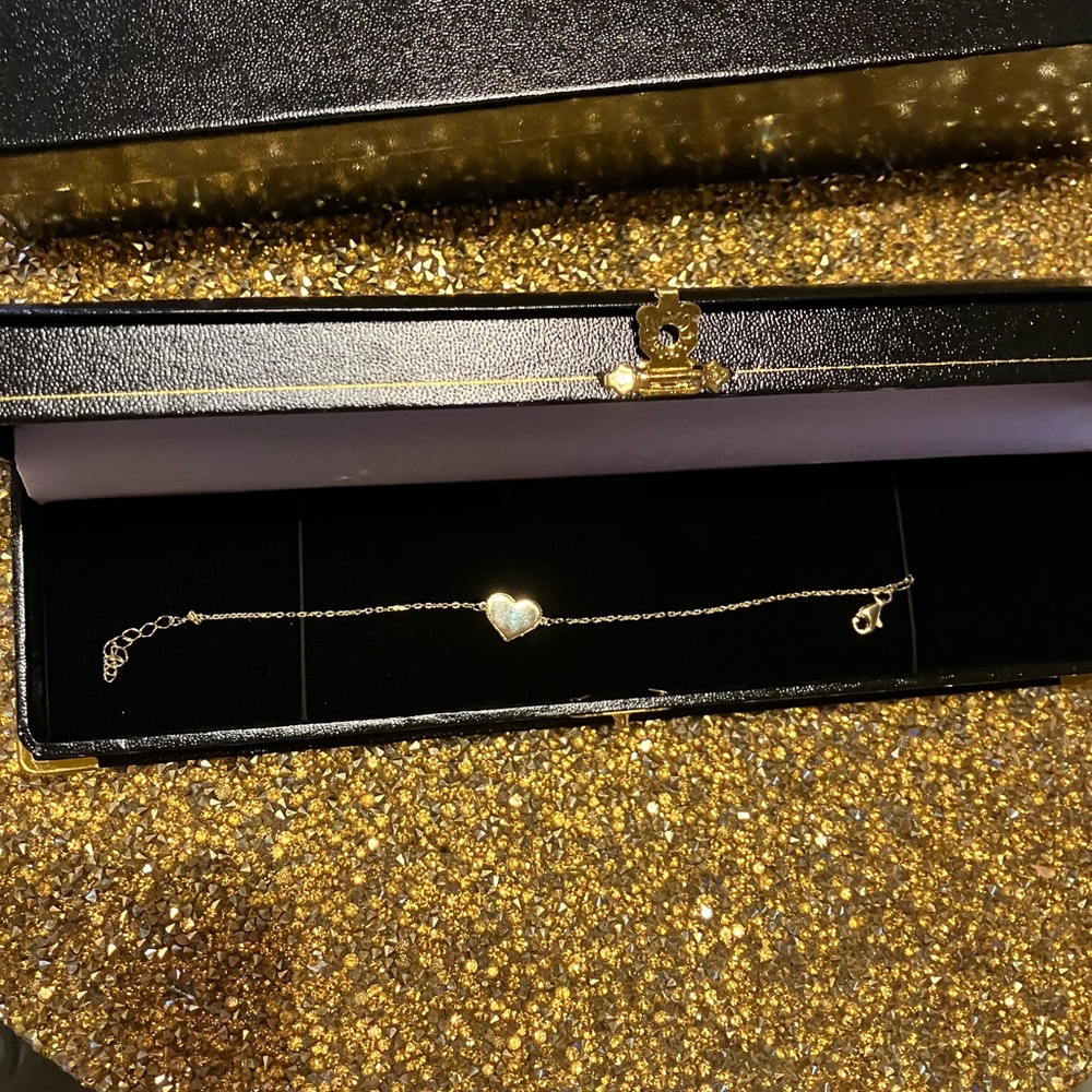 NIB BARSKY PHILADELPHIA JEWELERS 14k HEART BRACELET